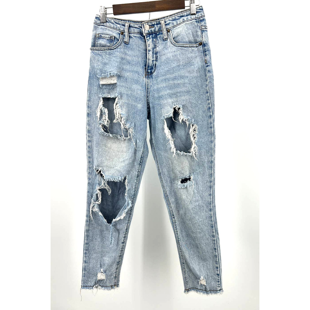 Wild Fable Distressed Jeans Women's Size 4 Light Wash Raw Hem